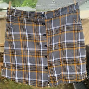 Retrolicious 3858 Jackie skirt in grey plaid size 3x